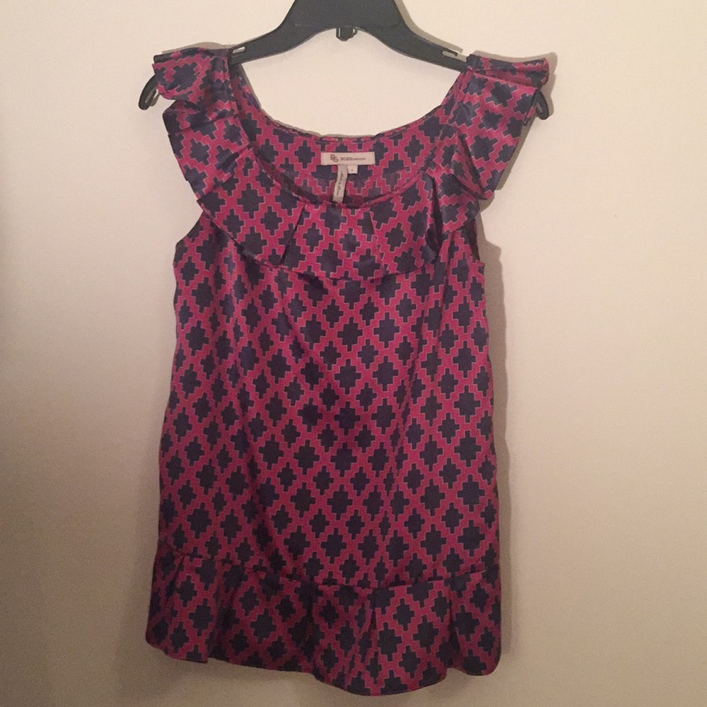 BCBG flirty ruffle top